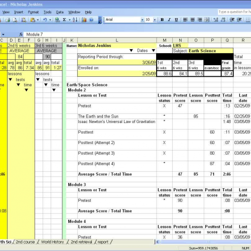 using your spreadsheet gradebook
