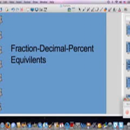 Fractions-Decimal-Percents Equivalents