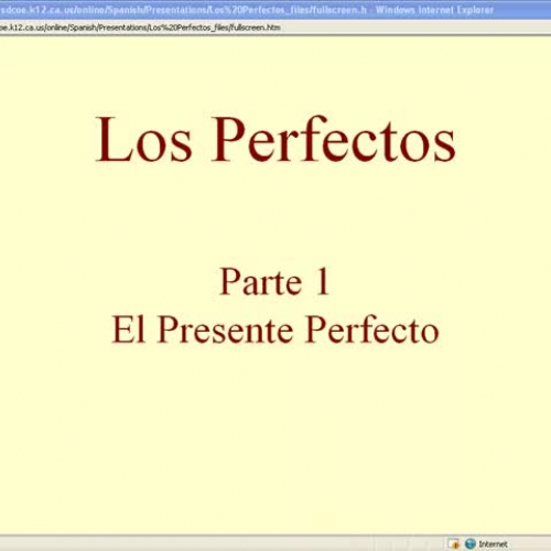 Present perfect Spanish 