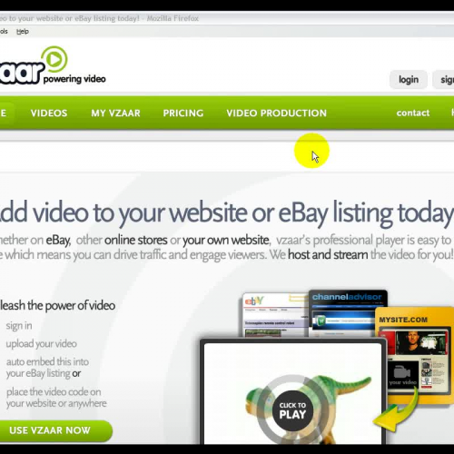 Adding a video to eBay with vzaar