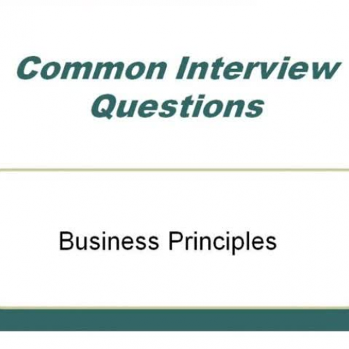 Common Interview Questions