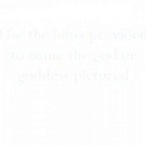 Greek Gods and Goddesses Quiz