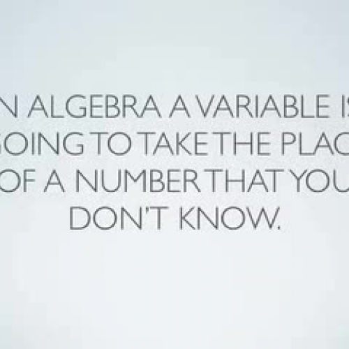 Variables and Place Value