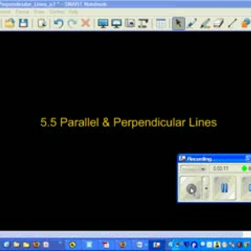 5.5 Parallel &amp; Perpendicular Lines