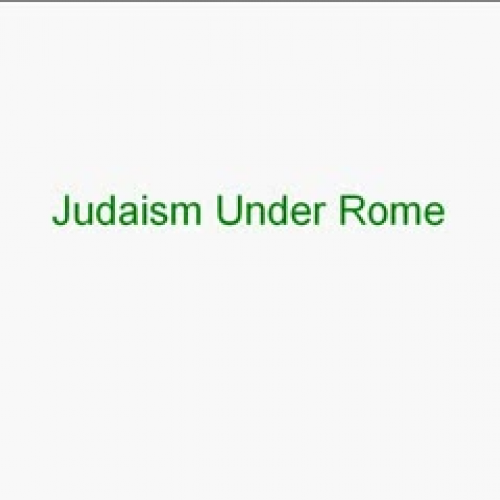 Judaism Under Rome And Jesus