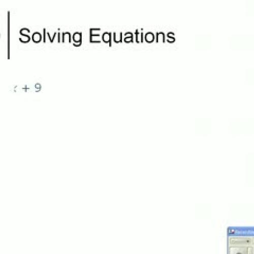Solving Equations Pt 2