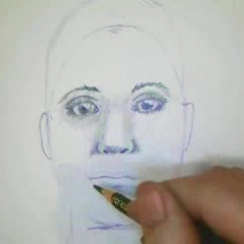 Drawing a face:  3rd step