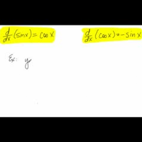 Section 3.4 (B) Derivatives of Trig Functions
