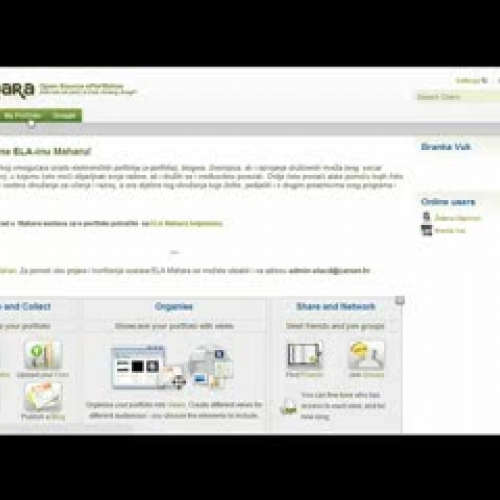 Mahara - pisanje i objava bloga