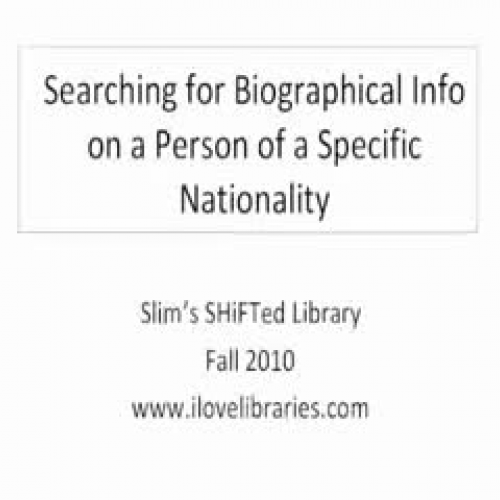 Find Biographical Info with Gale Student Reso