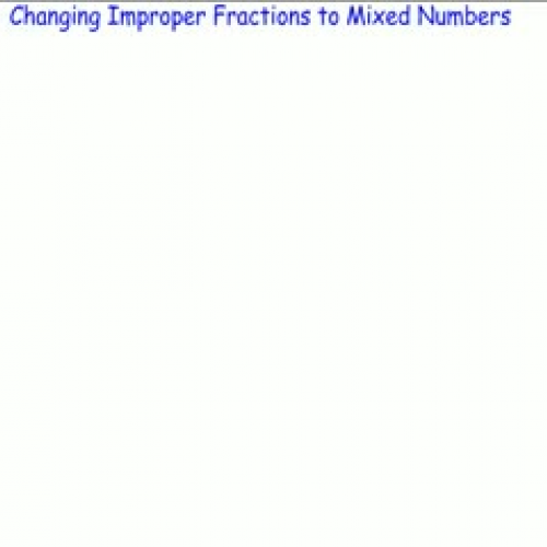 Improper fractions to mixed numbers