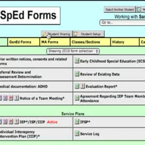 The Forms Page