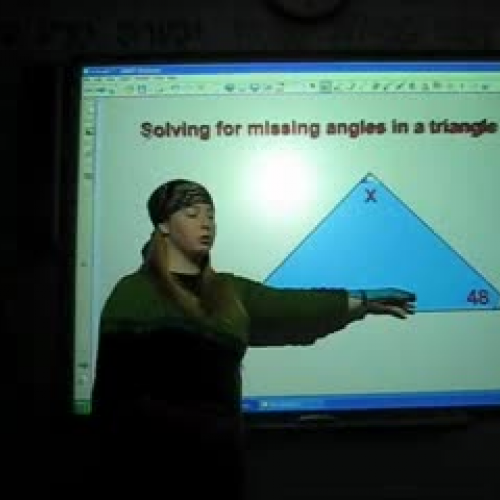 Solving for missing angles in a triangle