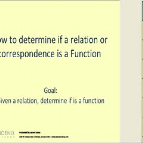 Determine if a Relation is a Function