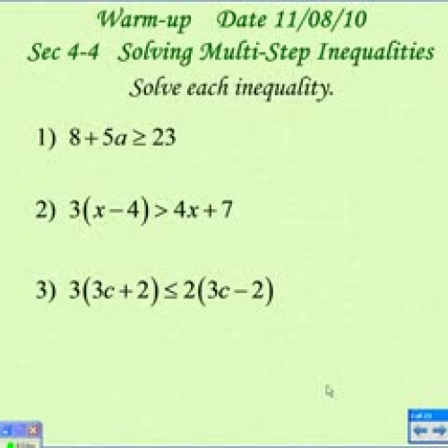 Sec 4-5 Compound Inequalities