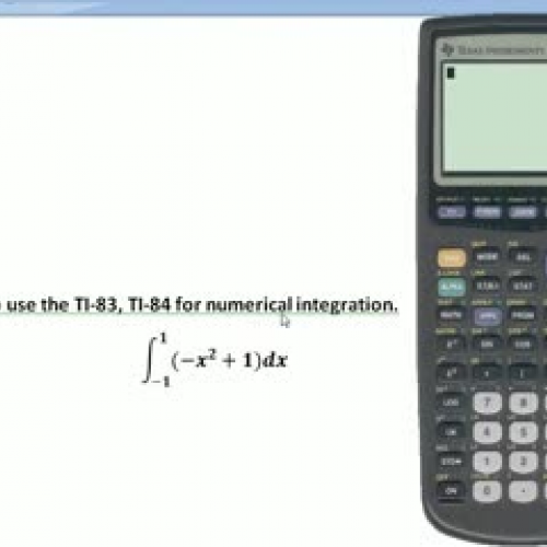 Numerical Integration with a calculator