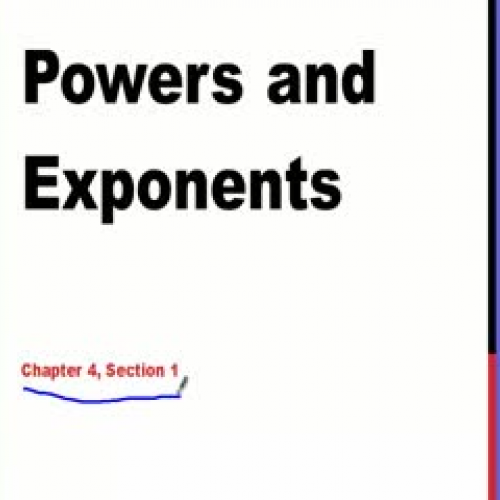 4-1 Powers and Exponents