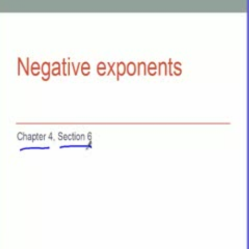 4-6 Negative Exponents