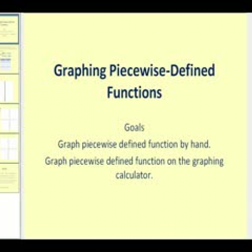 Graphing Piece Defined Functions