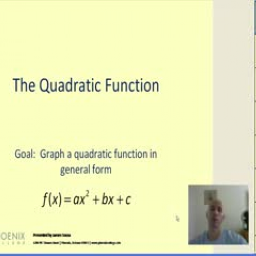 Graphing Quadratic Functions in General Form