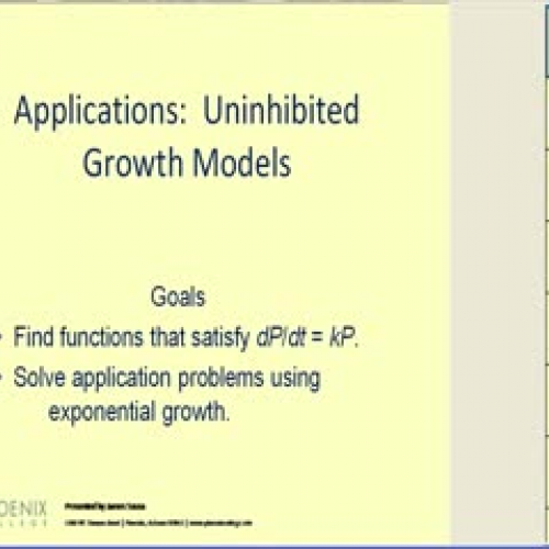 Exponential Growth Models - Part 1 of 2