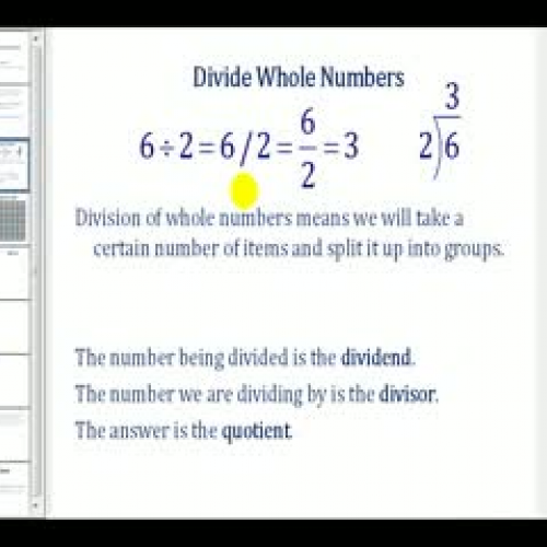 Dividing Whole Numbers