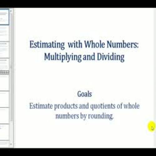 Estimating Multiplication and Division Proble