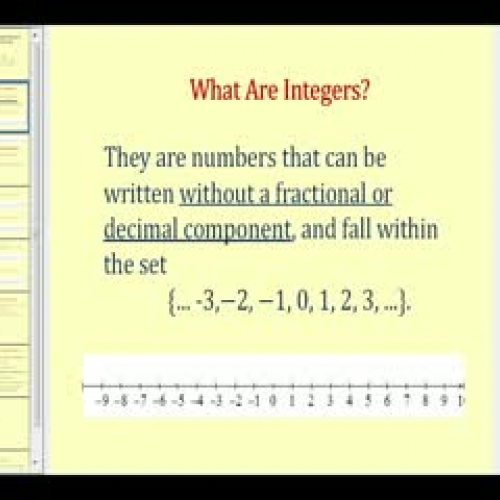 Adding Integers Using a Number Line