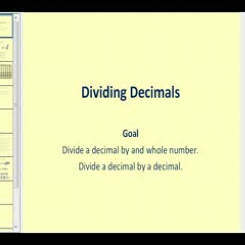 Dividing Decimals