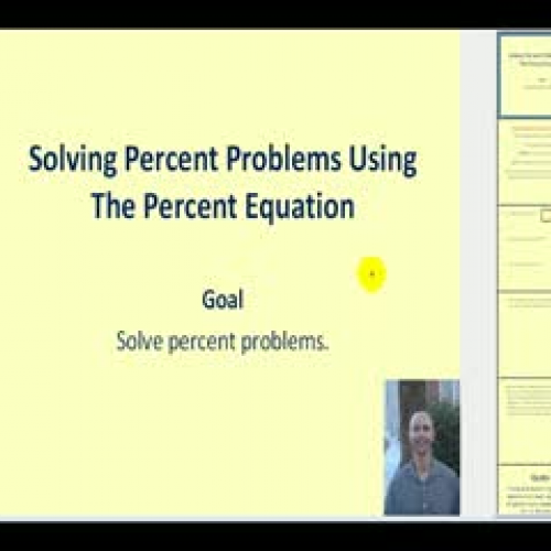 Solving Percent Problems Using The Percent Eq