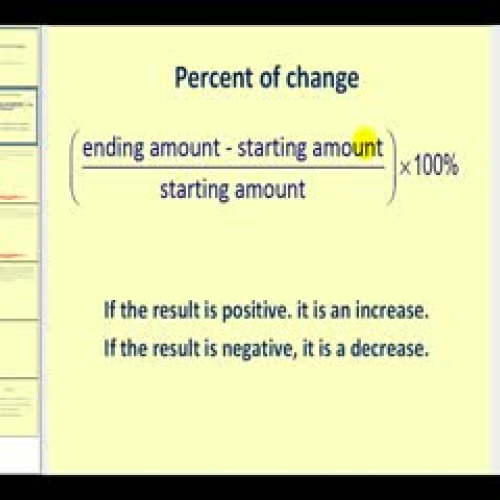 Percent of Change