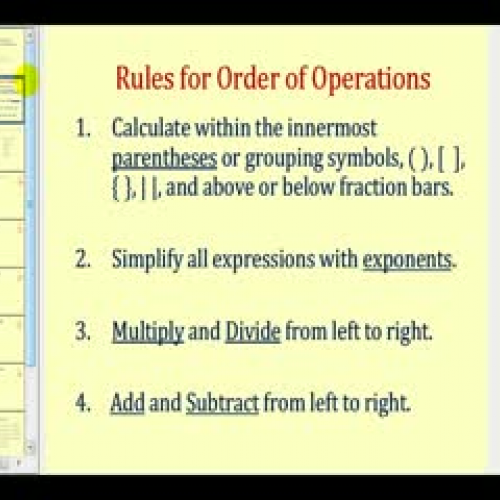 Order of Operations - The Basics