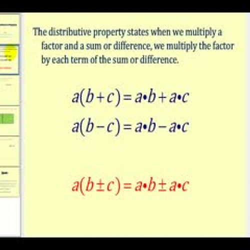 Introduction to the Distributive Property