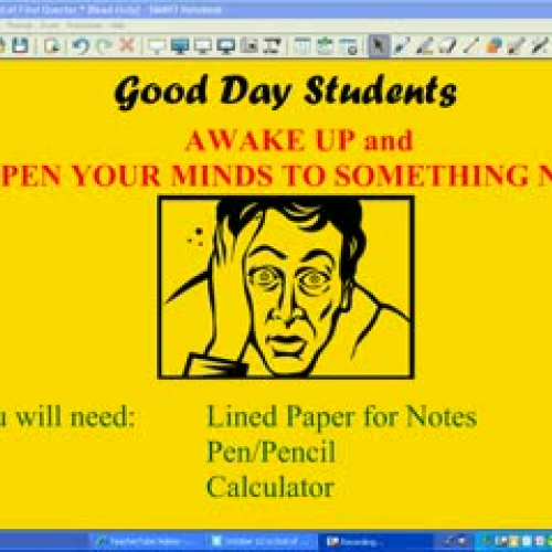 December 1 and 2nd Lesson