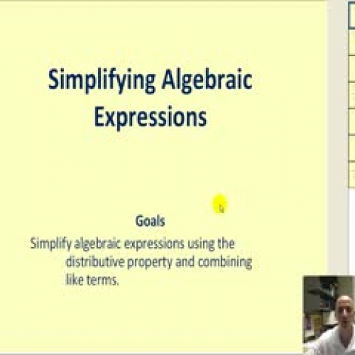 Simplifying Algebraic Expressions