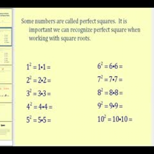 Introduction to Square Roots