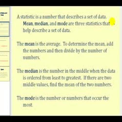 Mean, Median, and Mode