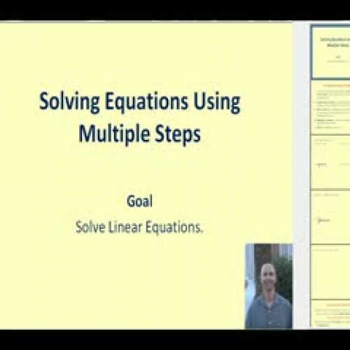 Solving Multiple Step Equations