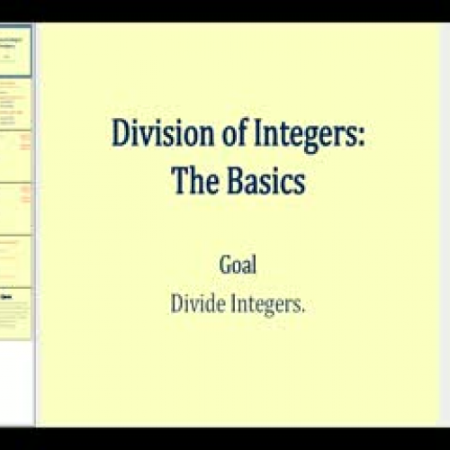 Division of Integers - The Basics