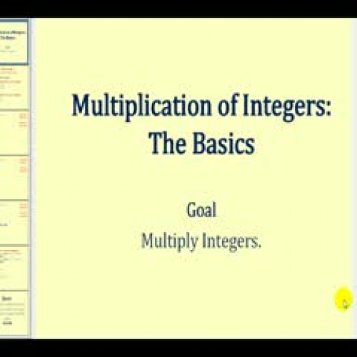 Multiplying Integers - The Basics