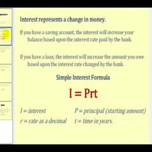 The Simple Interest Formula