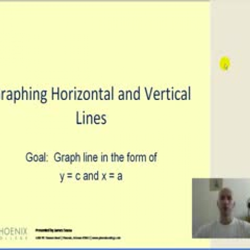 Graphing horizontal and vertical lines