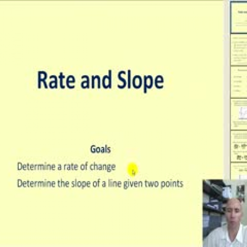 Rate and Slope