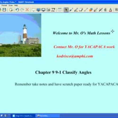 Chap 9 9-1 Clasify Angles