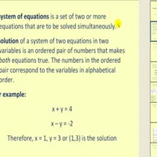 Solving Systems of Equations Graphically