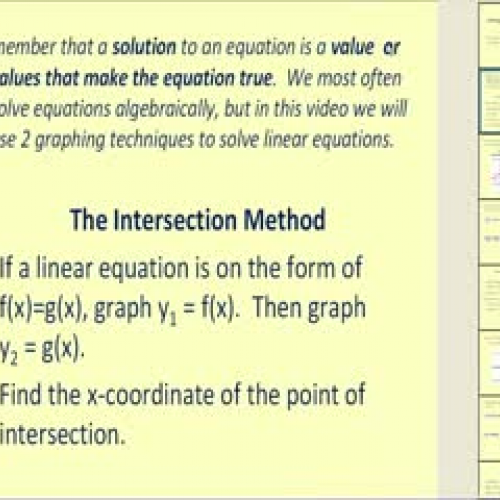 How to Solve Linear Equations Graphically