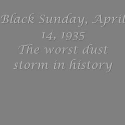 The Dust Bowl of the 1930's