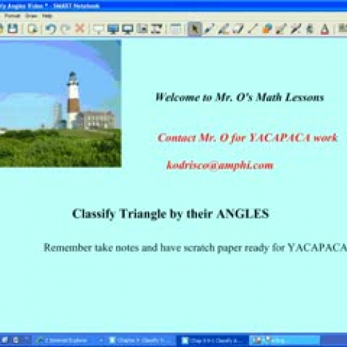 Ch 9 Classify Triangles by their angles