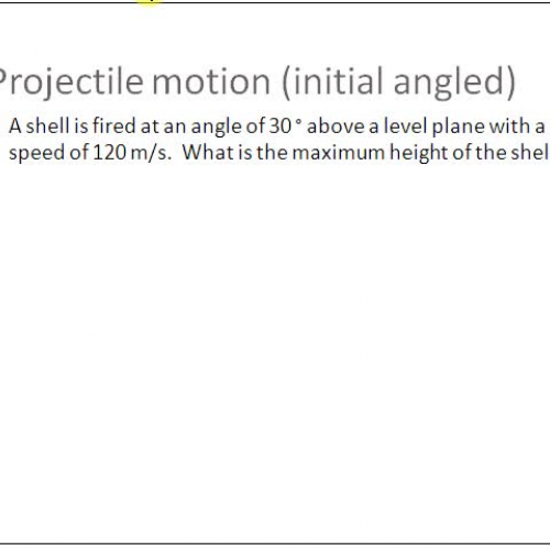 Projectile Motion 1b