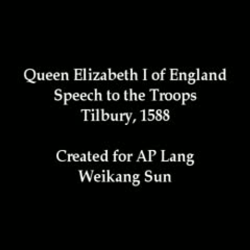 Queen Elizabeth's Speech to her Troops at Til